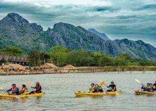 Rolling Down The Vang Vieng River in Laos 1