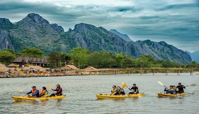 Rolling Down The Vang Vieng River in Laos 1