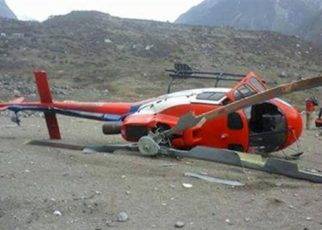 Helicopter Crash in Nepal Hillside