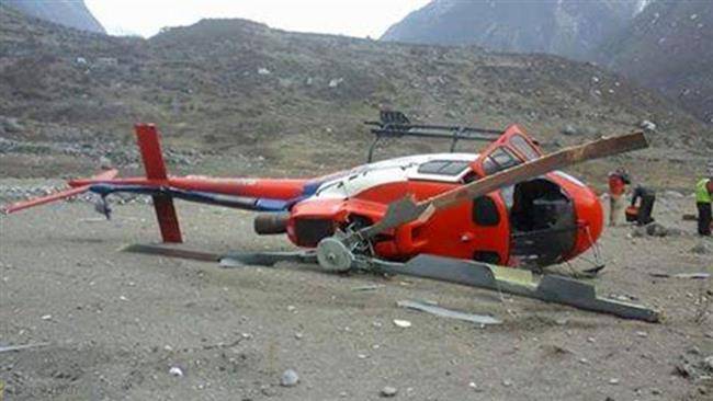 Helicopter Crash in Nepal Hillside