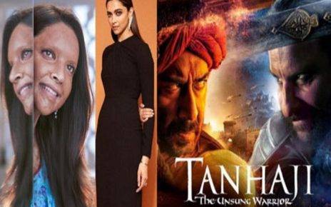 Deepika’s Chhapaak crashes, Devgn's Tanhaji grabs box office