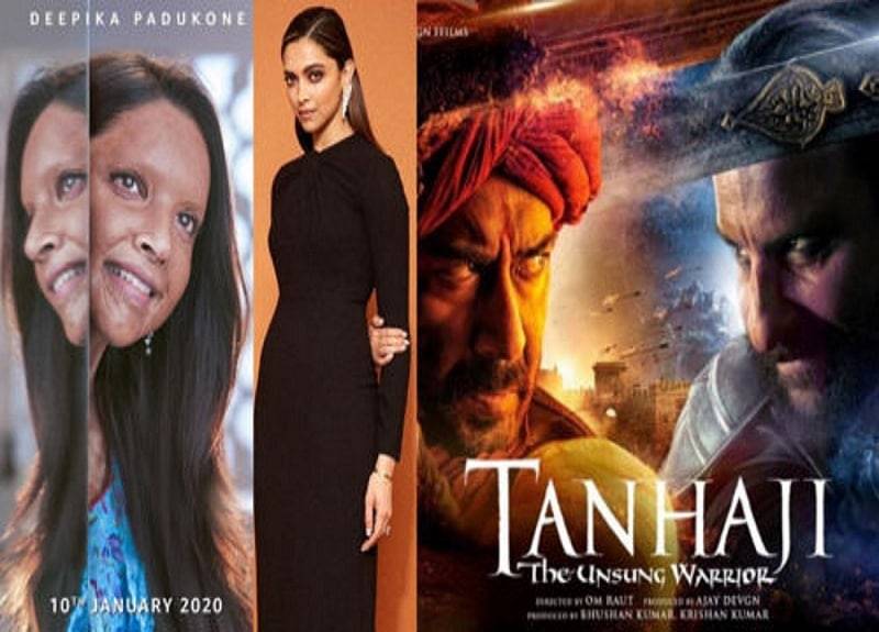 Deepika’s Chhapaak crashes, Devgn's Tanhaji grabs box office