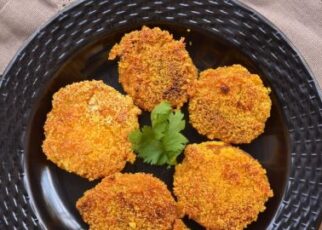 Mouthwatering Twist On Classic Dishes: Fish Cutlet With Rice, Onion Chicken Rings